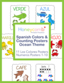 Spanish Colors & Counting Posters - Ocean Theme