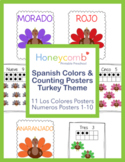 Spanish Colors & Counting Posters - Turkey Theme