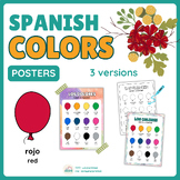 Colors in Spanish: Los colores Poster, 12 Color Words, 3 Versions
