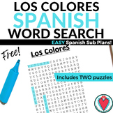 Spanish Colors Worksheet Word Search Spanish Vocabulary Su
