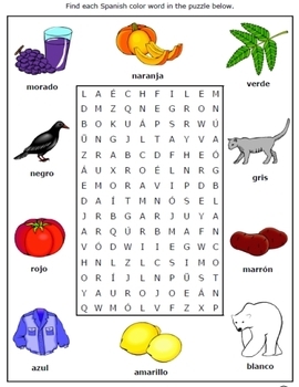 Spanish Colors (Colores) worksheets by Fran Lafferty | TpT