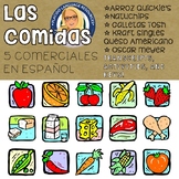 Five Spanish Commercials with activities: Comidas / Foods