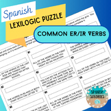 Spanish Common ER/IR Verbs Lexilogic Puzzle
