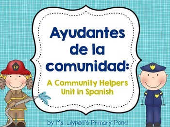 Preview of Spanish Community Helpers Unit for Preschool, Kindergarten, or 1st Grade