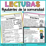 Spanish Community helpers Reading comprehension | Lecturas