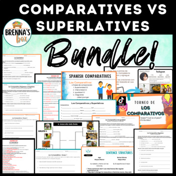 Preview of Spanish Comparatives & Superlatives BUNDLE - Los Comparativos y Superlativos