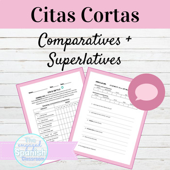 Preview of Spanish Speaking Activity for Comparisons and Superlatives | Citas Cortas