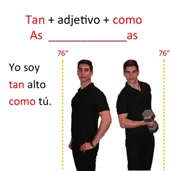 Preview of Spanish Comparativos y Superlativo PowerPoint, Printable and Digital Activities