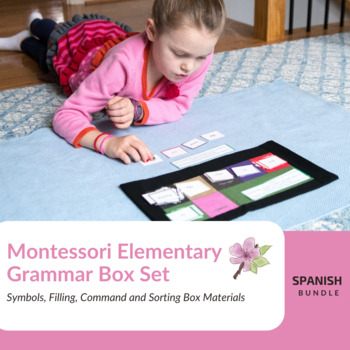 Preview of Spanish: Complete Montessori Grammar Box Set, Filling, Command and Sorting Boxes