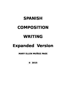 Preview of Spanish Composition Writing  (Revised)