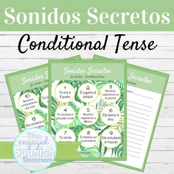 Preview of Spanish Conditional Tense Regular Verbs Sonidos Secretos Speaking Activity