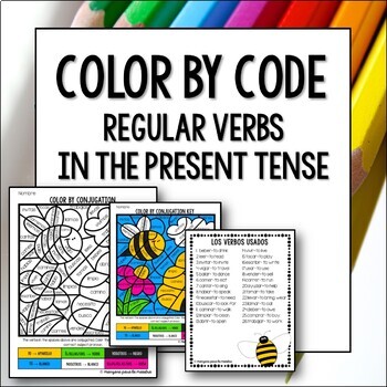 Preview of Spanish Color by Conjugation Regular Verbs in the Present Tense