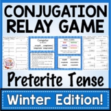 Spanish Conjugation Relay Game Preterite Tense Winter Edit