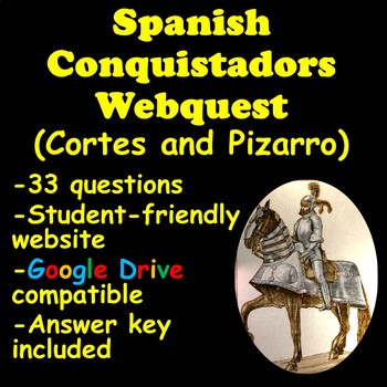 Preview of Spanish Conquistadors Webquest (Hernan Cortes and Francisco Pizarro)