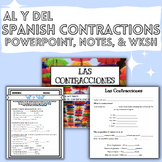 Spanish Contractions - Al y Del - Powerpoint, Guided Notes