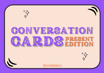 Preview of Spanish Conversation Cards: El Presente