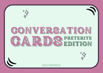 Preview of Spanish Conversation Cards: El Pretérito