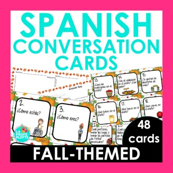 Preview of Spanish Conversation Cards | Fall Edition