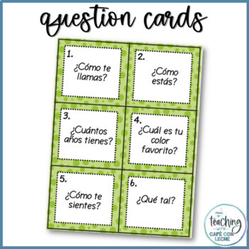 Tarjetas de conversación - Spanish Task Cards Game