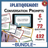 Spanish Conversation Starters Bundle of 400+ prompts - Pre