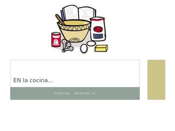 Preview of Spanish  - Cooking Powerpoint and Video