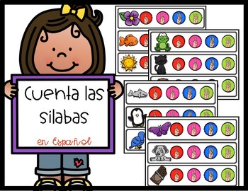 Spanish Count the Syllable Strips by Kindergarten Maestra | TpT