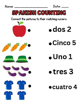 Preview of Spanish Counting 1-5