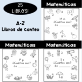Spanish Counting books A-Z Bundle! Learn Vocabulary & Sight Words