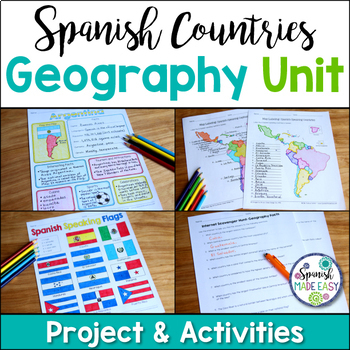 Preview of Spanish Countries and Capitals Geography Bundle