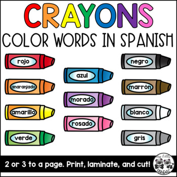 Preview of Crayons | Color Words in Spanish
