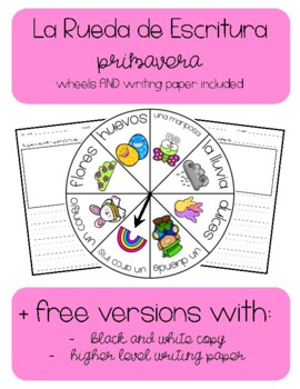 Preview of Spanish Creative Writing Wheel - Spring