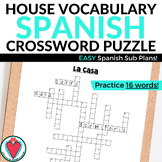 Spanish House Vocabulary Words - Spanish Crossword Puzzles