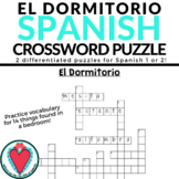 Spanish House Unit Activity - Spanish Crossword Puzzles - 