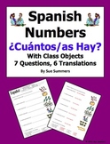 Spanish Numbers Cuantos Hay and Classroom Objects Workshee
