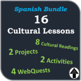 Spanish Culture Bundle of 16 Activities, WebQuests, Projec