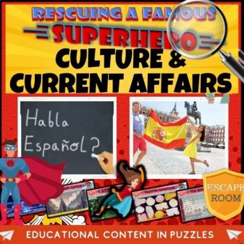 Preview of Spanish Culture, Current Affairs Escape Room