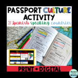 Spanish Culture Passport Activity Print and Digital | Span