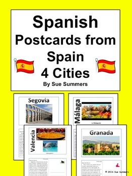 Preview of Spanish Culture Postcards from Spain Translations Set 2