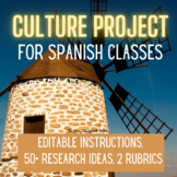 Spanish Culture Project Presentation with Student Instruct