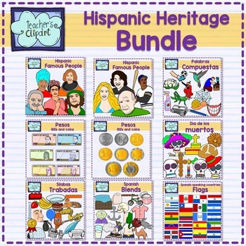 Preview of Hispanic Culture and Language Clip Art Bundle - includes 550 graphics