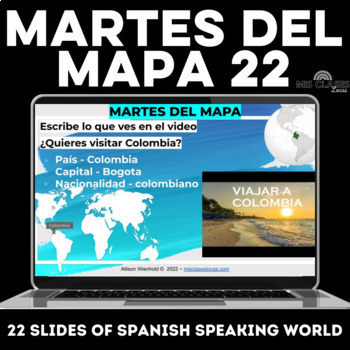 Preview of Spanish Culture martes del mapa 22 travel videos of Spanish Speaking Countries