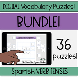 Spanish DIGITAL PUZZLES Verb Tenses BUNDLE