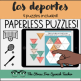 Spanish DIGITAL Puzzles DEPORTES sports vocabulary