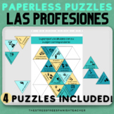 Spanish DIGITAL Puzzles PROFESSIONS profesiones COGNATES v