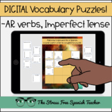 Spanish DIGITAL Vocabulary Puzzles AR Verbs in the IMPERFE