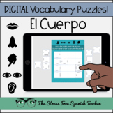 Spanish DIGITAL Vocabulary Puzzles CUERPO body Vocabulary