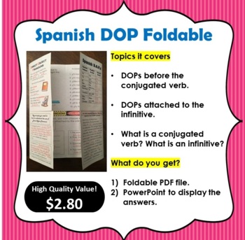 Preview of Spanish DOP Foldable