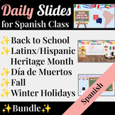 Spanish Daily Slides Bundle | Google Slides | Fall Semester