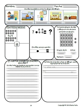 Preview of Spanish Daily Workbook BUNDLE (1st, 2nd, 3rd, 4th Quarters)