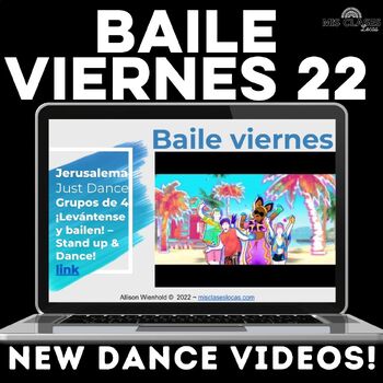Preview of Spanish Dance Brain Breaks baile viernes 22 Spanish bell ringers class starters